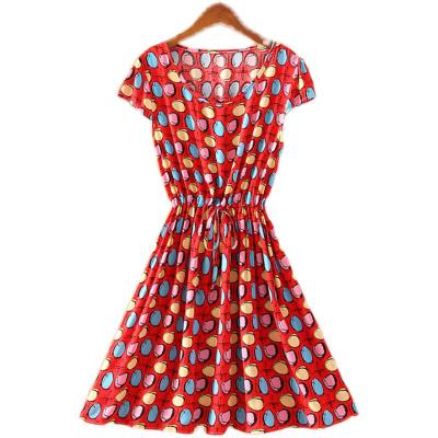 China Cheap Breathable Floral Print Sashes Mini Chiffon Casual Vestidos Femme Long Dresses Beach Boho Dress Women for sale