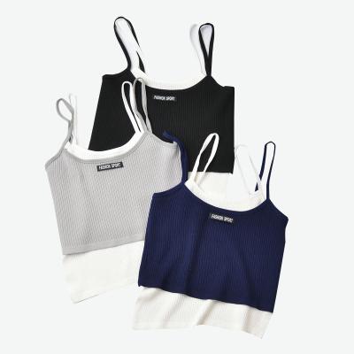 China Wholesale Casual Breathable Knitted Cropped Tops Cheap Feminine Women's Tank Top Camisole for sale