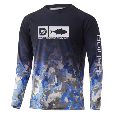 China Antibacterial Quick Dry Long Sleeve UV Fishing Shirt Custom Design Breathable Performance Fishing Shirts Uvp for sale