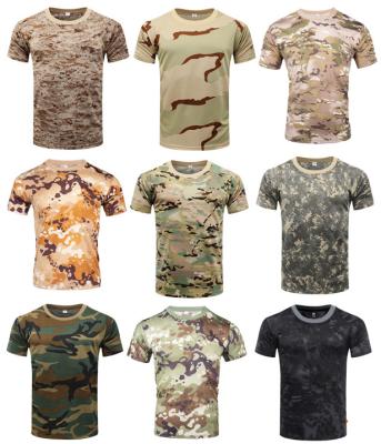 China New American Outdoor Camouflage Anti-wrinkle Shirts Printed Consul Lightweight Military Tactical Quick-drying Short Sleeve T-shirt for sale