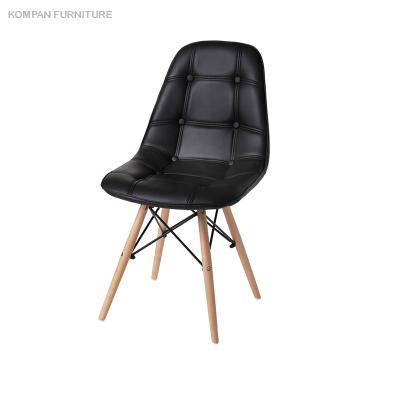 China Modern Modern Metal Office Furniture PU Chair With Wooden Legs Office Chair for sale