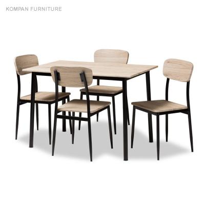 China Modern Design Metal Frame Dining Room Furniture Modern Dining Table Set for sale