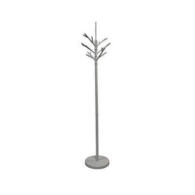 China Elegant Modern Style Metal Coat Rack White Standing Porch Receive Clothes Rack for sale