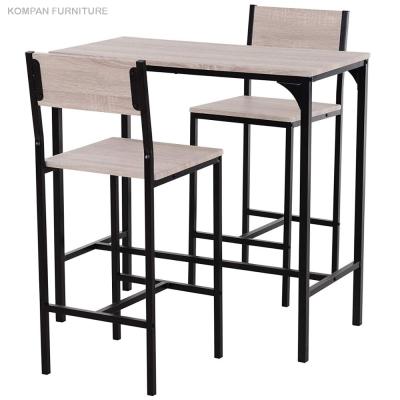 China Modern Outdor Bar Room Furniture Metal Frame Bar Table With Two Chairs Bar Set for sale