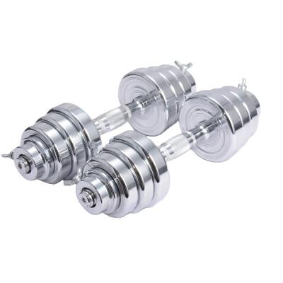 China Durable Standard Premium Gym Dumbbells Eco-Friendly Adjustable Durable 10kg 1pair Round Metal Hard Chromed Dumbbell Set 3kg for sale