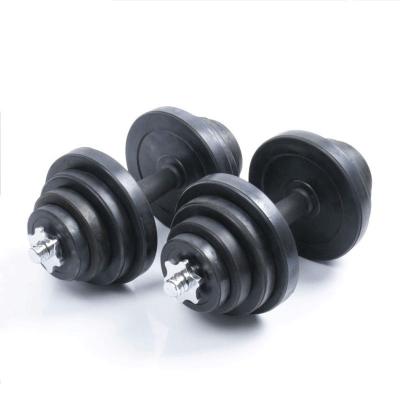 China High Quality Durable Standard Environmental Protection Dumbbell Barbell Set 10kg 15kg Chrome Detachable Weight Adjustable Dumbbell Sets for sale