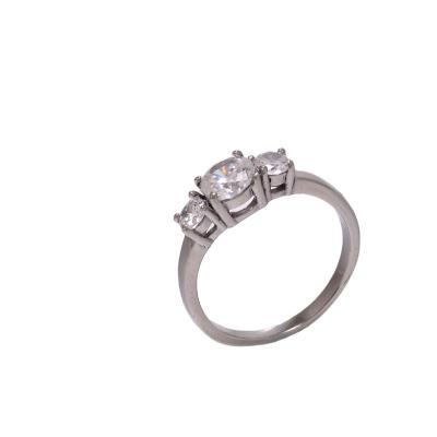 China CLASSIC Three Zircon Rings Wedding Diamond Engagement Ring Wedding Rings For Women for sale