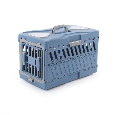 China Breathable Newest Airline Approved Portable Plastic Small Air Travel Kennel On Wheels Pet Dog Cat Carrier Crate Cage For Sale for sale