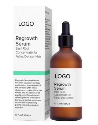 China Private Label Savings 100% Natural Basil Root Regrowth Hair Growth Serum for sale