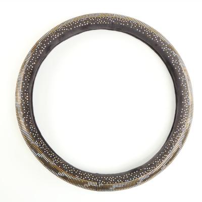 China 15 Inch Luxury New Arrival Bling Diamond Auto Steering Wheel Cover, Car Accessories Steering Wheel Cover for sale