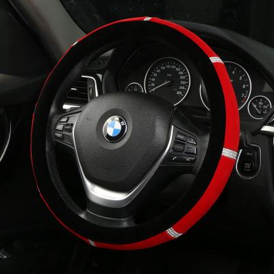 China Luxury car wheel cover leather high quality car steering interior accessories for sale