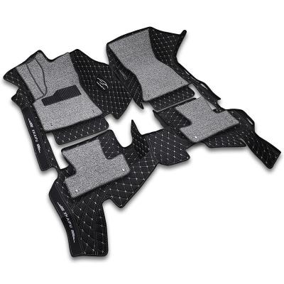 China Specially Authorized Luxury High Quality Unique IP Double Layer Car Mat 5D Non-Slip Car Floor Mats for sale