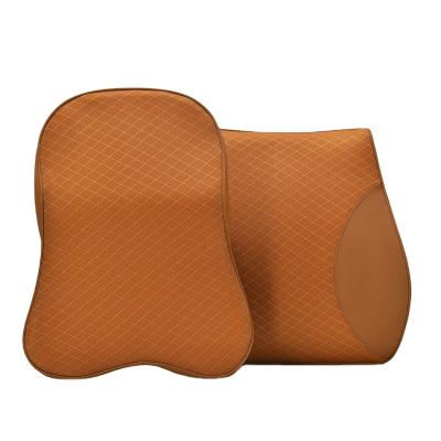 China Modern Stylish Hot Selling Comfortable Breathable Relax Lumbar Support Headrest Neck Pillow Set For Travel for sale