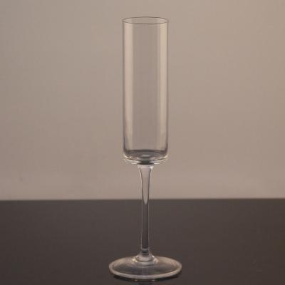 China American Style Wholesale Customized Flute Cut Plastic Cylinder Champagne Glass for sale