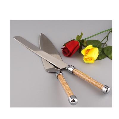 China Arabic Bar Hotel Restaurant Home Equipment Food Serving Gift Dinner Gold Flatware Cake Knife Cake Knife Server Set for sale