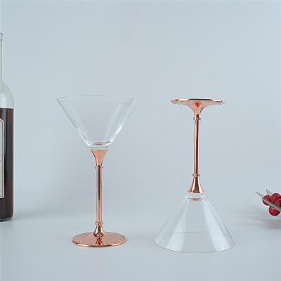 China High Fancy Popular CLASSIC White Cocktail Glasses Crystal Champagne Bar Martini Gold Goblet for sale