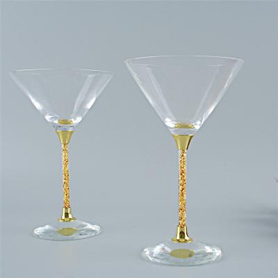 China Unique Butterfly 230ml martini martini CLASSIC creative luxury crystal party goblet unique hand-blown cocktail glass for sale