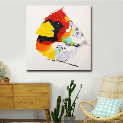 China Total Handmade Modern Handmade Colorful Abstract Animal Noise Canvas Wall Art Painting Canvas Bird Wall Art for sale