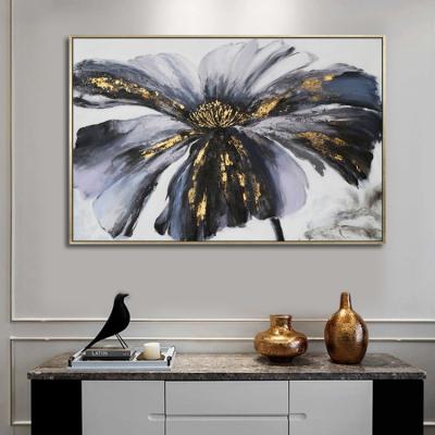 China Abstract Handmade Canvas Art Picture Flower Oil Painting For Wall Art Design Home Decor for sale