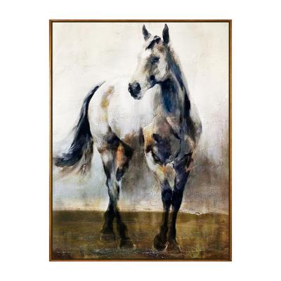 China Modern Handmade Illustration Art Canvas Horse Painting Wall Decorative Abstract Animal for sale