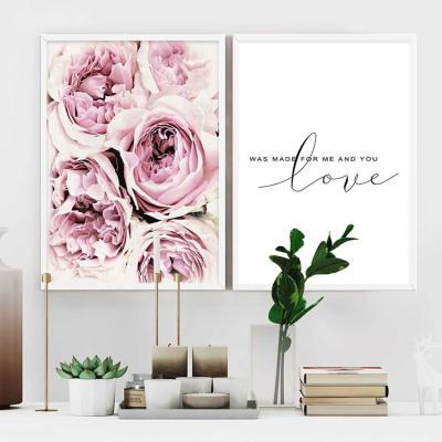 China Modern Waterproof Rose Flower Fine Frame Art Oil Painting Printing Canvas Panel Designs Art Print for sale