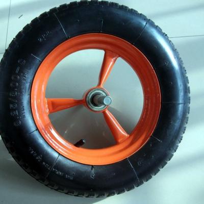 China Roda 3.00-8 do plutônio de Rim Hard Soft Rubber Wheel Penumatic do aço TR13 à venda