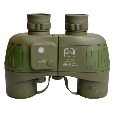 China Outdoor Camping Increasing Travel Distance High Powered Measuring IPX7 Waterproof Porro 7x50 10x50 Day And Night Vision Binoculars Telescope With Compass And LED for sale