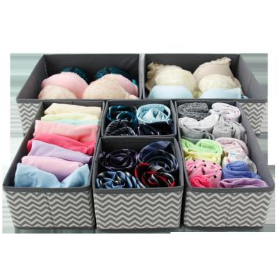 China Amazon Hot Eco - Friendly Foldable Storage Drawer Boxes , Fabric 4 Drawer Dividers Drawer Organizers for sale