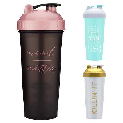 China 600ml and 400ml bpa viable plastic wholesale fitness free shaker cups with logo for sale