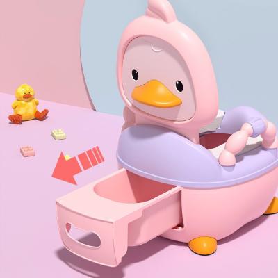 China Easy Install Spot Wholesale New Children's Cartoon Cute Duckling Toilet Drawer Comfortable Baby Toilet for sale