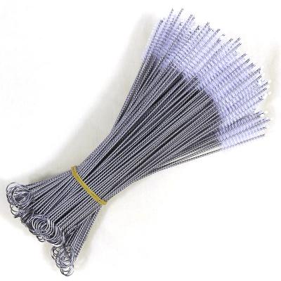 China 230mm Sustainable Stainless Steel Straw Brush For Bamboo Straw Cleaners/Silicone Straw Cleaning Brush/Custom Coconut Straw for sale