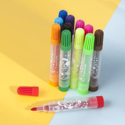 China Factory Good Quality Water Color Finecolour Finecolour Liners Plastic Pens PP Felt Double Brush Tip Art Washable Marker Kids for sale