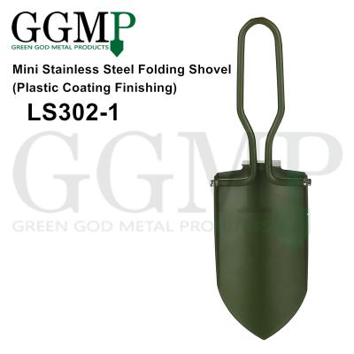 China Stainless Steel Camping Mini Folding Shovels Fishing Shovel Outdoor Sports Spades for sale