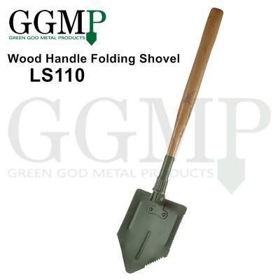 China Farming Shovel Carbon Steel Wooden Handle Shovel Foldable Agricultural Shovel for sale