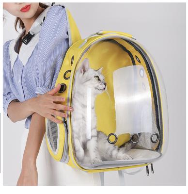 China Breathable Transparent Pet Cages Carriers Transparent Backpack Flight Case for sale