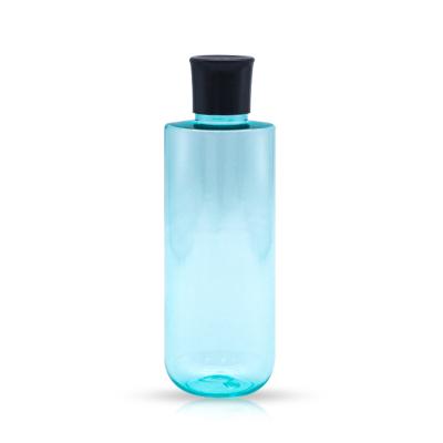 China Cosmetic Factory Direct 335ml Flat Shoulder Round Bottom Cosmetic Emulsion PET Plastic Bottle With Inner Plug for sale