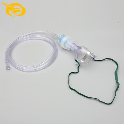 China PVC Breathable Full Face Mask For Sleep Medical Disposable Medical Nebulizer Transparent PVC Oxygen Mask for sale