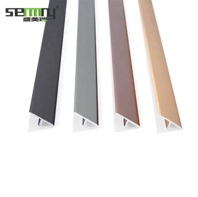 China 2022 Modern Aluminum Brushed Tile Champagne T Type Trims Supply OEM&ODM Servise for sale