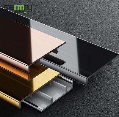 China Extrusion Baseboard Wall Skirting Board Modern Hot Sale Cheap Brushed Mental Stainless Steel for sale