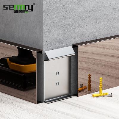 China Modern Profile Skirting Board Stainless Steely Modern PVC Skirting Decoration Baseboards for sale