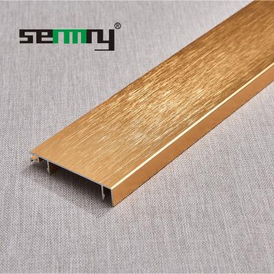 China Modern Aluminum Alloy 6063 T5 Baseboard Brushed Wall Cover Skirting Board Floor Cover for sale