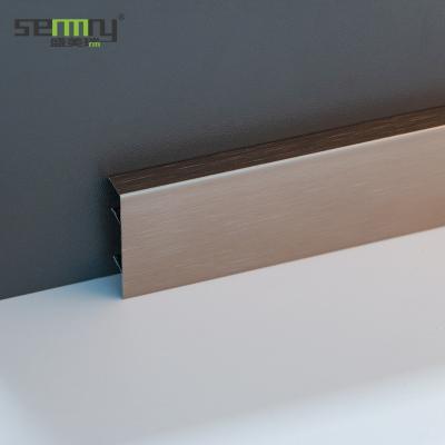 China Modern 6063 Aluminum Alloy Southeast Asia Aluminum Foil Kitchen Cabinet Skirting Aluminum Skirting Board for sale