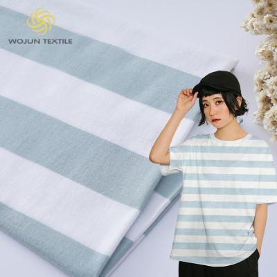 Chine Sustainable Wholesale Knit Striped Cotton Textile Fabric T-shirt Fabric Cotton For Clothing à vendre