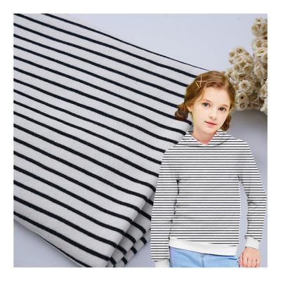 China Wojun Baby Wojun Terry Cloth Viable Terry Toweling Fabric Striped Heavyweight 100% Cotton French Terry Knit Fabric zu verkaufen