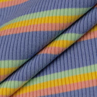 China Stretch Wojun Rib Fabric Blouse Cloth Fabric Viscous Knitting Spandex Knitted Ribbed Spandex Fabric zu verkaufen