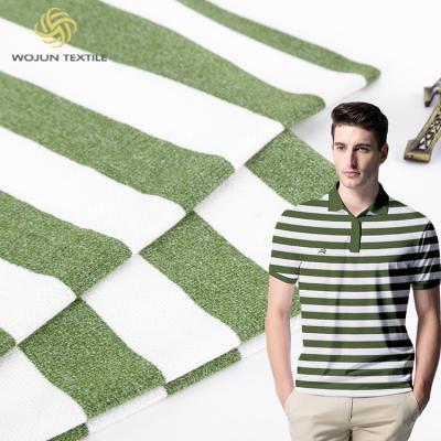 China Durable Jacquard Design Comfortable Knitted Striped Fabric For Polo T Shirt for sale