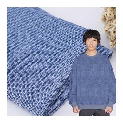 China Viable knit fabric supplier pique interlace hoodie fabric knitted terry fabric dyed 100 yarn cotton fabric for sale