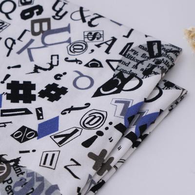 China High Quality Viable Fabric Letter Printing Printed Cotton Fabric Knitted Textile Fabric for sale