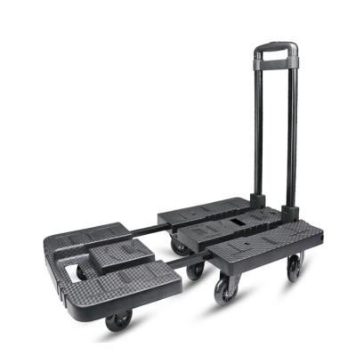 China Foldable Loading Capacity Luggage Shopping Carts Easy Folding Retractable Multifunctional Portable Folding Trolleys for sale