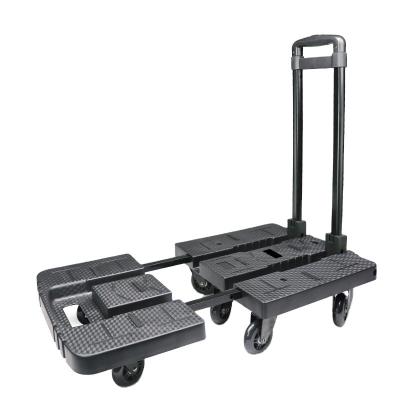 China Easy Transport Cargo Trolley Folding Supermarket Warehouse ODM OEM ODM Material Handling Machines Power Trolley Heavy Duty Seven-Wheels for sale